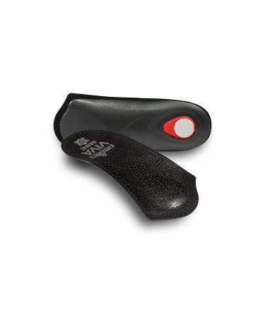 Pedag Viva Mini 2 Pair 34 Leather Orthotic Thin Semi-Rigid with Metatarsal Pad and Heel Cushion  Black  US M10EU 43  5.5 Ounce Black US M10EU 43