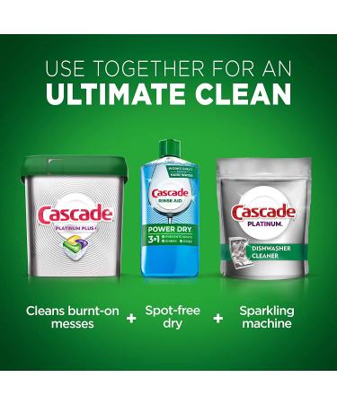 Cascade Platinum Dishwasher Pods - Lemon Actionpacs with Cleaner - 30 Count - Buy Online on GoSupps.com