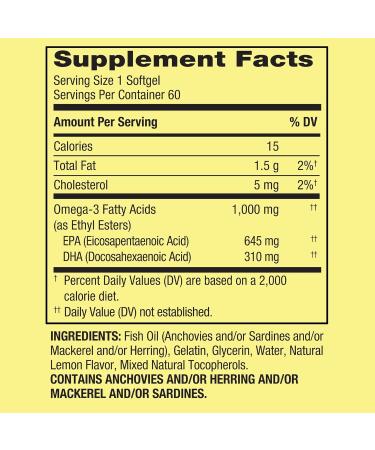 Omega 3 1000mg- Fish Oil 60 softgels (Pack of 1) Boxed by Fusion Shop Store - Buy Online on GoSupps.com