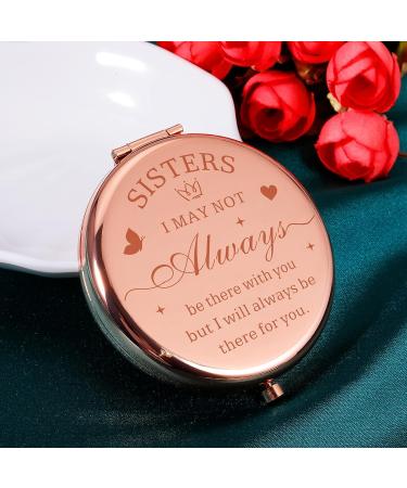 Sister Gifts Compact Mirror - Birthday, Christmas, Graduation, Wedding, Valentines - For Women, Sisters, Best Friends, Secret Sisters, Nieces, Brides - Buy Online on GoSupps.com