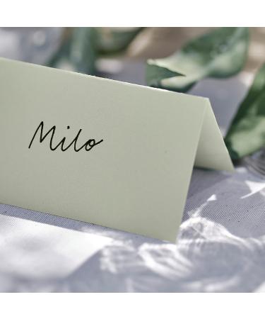 Ginger Ray Sage Wedding Cards - 10 Green Place Cards for Elegant Celebrations - Buy Online on GoSupps.com