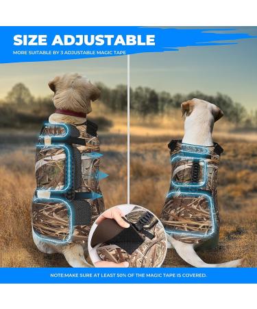 Kemimoto Camo Neoprene Dog Hunting Vest - 5mm Thick Chest Protection - Adjustable & Comfortable for Medium Dogs - Buy Online on GoSupps.com