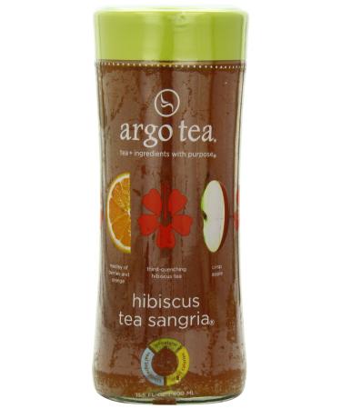 (Glass) Argo Tea Iced Tea, Hibiscus Sangria, 13.5 Ounce (Pack of 12)