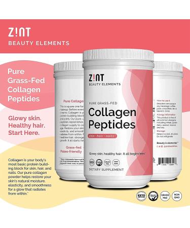 Zint Pure Grass-Fed Collagen Peptides - Hydrolyzed Collagen 16 oz (454 g) - Buy Online on GoSupps.com