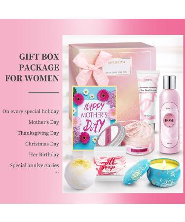 Rose Spa Gift Set: Unique Mothers Day Gift for Mom, Wife, Grandma, Sister, Teacher & Coworker - Buy Online on GoSupps.com