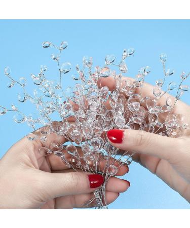 Garneck 50 Stems Artificial Bouquet - DIY Crafts with Water Drop Acrylic Flower Wire Stems - Crystal Diamante Branches for Thanksgiving & Christmas Decor - Buy Online on GoSupps.com