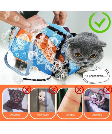 Towowl Adjustable Cat Grooming Bag - Anti-Scratch & Bite - Soft Durable Mesh for Bathing, Nail Trimming & Ear Cleaning - Small, Medium, Large Cats - Buy Online on GoSupps.com