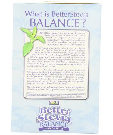 NOW Foods Stevia Balance 100 Packets - Pack of 3 | Natural Sweetener for a Healthy Lifestyle - Buy Online on GoSupps.com