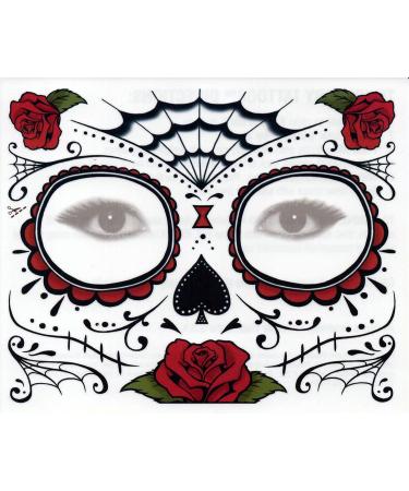 Sugar Skull Rose Temporary Tattoo Kit - Set of 3 - Buy Online on GoSupps.com