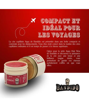 BANDIDO Aqua Wax Black 8 Extreme Hold Men's Hair Wax Men's Hair Gel Structured Style Long-Lasting Styling Wax Maximum Shine Hair Pomade - 125ml - Buy Online on GoSupps.com