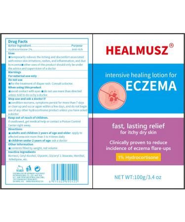 Eczema Cream for Adults - Fast Relief for Rash Psoriasis Dermatitis & Itch - Sensitive Skin Treatment (3.4 Fl Oz - Buy Online on GoSupps.com