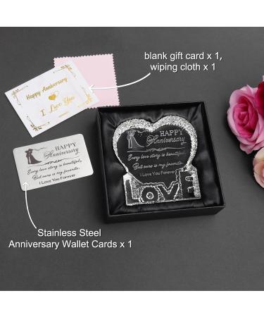 Romantic 3D Crystal Wedding Anniversary Gift for Her | Unique Gifts for Wife Husband Girlfriend & Boyfriend - Buy Online on GoSupps.com
