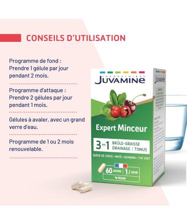 JUVAMINE Expert'Nature Slimming Cherry Tail Matte Guarana Green Tea 60 Capsules - Buy Online on GoSupps.com