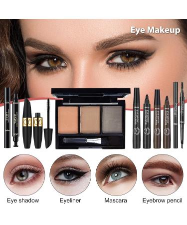 All-In-One Makeup Kit for Women | Travel Makeup Set - Perfect Valentine s Day Gift | Includes Eyeshadow Highlighter Blush Eyeliner & Brushes - Buy Online on GoSupps.com
