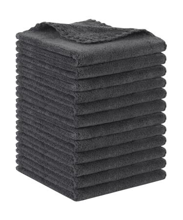 Sunland microfiber wavy reusable make-up remover facial cleaning ultraich 27.9 x 27.10 cm Dark Gray 1 piece (12 pack) - Buy Online on GoSupps.com