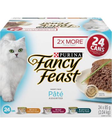 Fancy Feast Wet Cat Food Assorted P t Variety Pack (24 Cans) + Deli Supper P t Variety Pack (12 Cans) - Buy Online on GoSupps.com