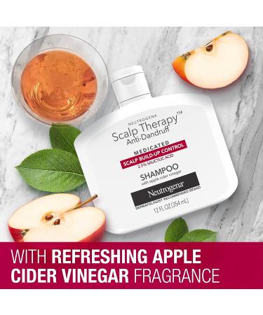 Neutrogena Scalp Therapy Anti-Dandruff Shampoo - 2.5% Salicylic Acid - Apple Cider Vinegar Fragrance - 12 fl oz - Buy Online on GoSupps.com