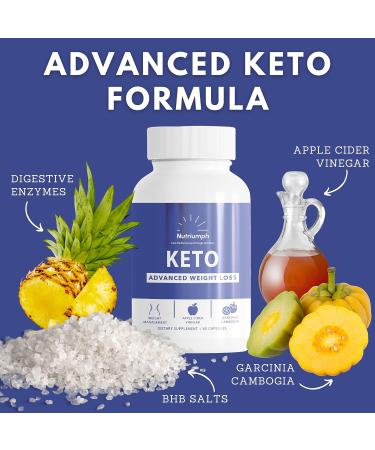 Nutriumph Keto BHB Exogenous Ketones & Diet Pills - Advanced Ketone Supplement for Women & Men - 30 Day Supply - Buy Online on GoSupps.com