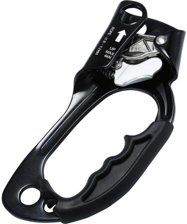 WILDKEN Climbing Hand Ascender Outdoor Mountaineering Tree Arborist Climbing Rappelling Equip Hand Ascender for 8-12MM Rope Left Right Hand Ascender Black 2 - Right - Buy Online on GoSupps.com