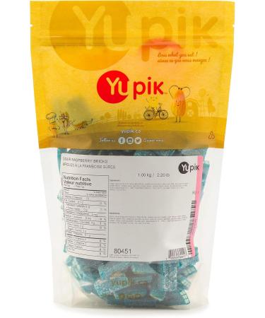 Yupik Candy Sour Raspberry Bricks 1kg 6 Count 6 kg - Buy Online on GoSupps.com