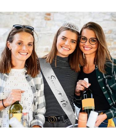 Sophisticated Silver 16th Birthday Tiara and Sash Kit - Sweet 16 Decorations & Gifts for Girls - Buy Online on GoSupps.com
