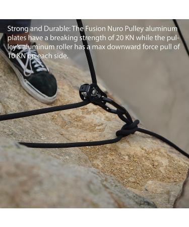 Fusion Climb Nuro Military Tactical Edition Aluminum Pulley Black 20KN - Buy Online on GoSupps.com