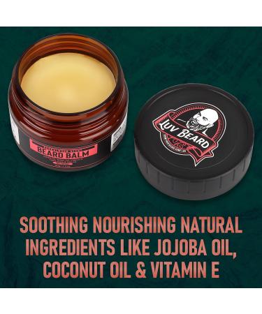 Balm for Men | 2oz Sandalwood Beard Styling Balm | Natural Shea Butter & Jojoba Oil Conditioner for Hair Growth & Softening - Buy Online on GoSupps.com