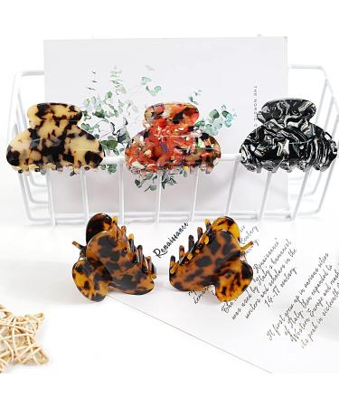 Medium Leopard Print Hair Claw Clip | Non-Slip Fashion Accessory for Teens & Women - Pink - Buy Online on GoSupps.com