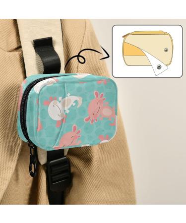 Pfrewn Kawaii Axolotl Pill Organizer Case - 7 Day Travel Pill Box & Zipper Pouch for Vitamins & Supplements - Buy Online on GoSupps.com