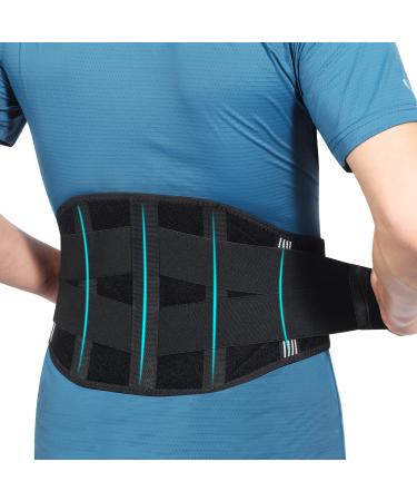 Back Brace for Lower Back Pain Relief - Lower Back Braces for Heavy Lifting Work Scoliosis Disc Herniation Adjustable Lumbar Support Back Brace with 5 Stays Back Support Belt for Men(43"-53") XXL/3XL (43"- 49")