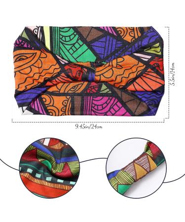 Cindeer 24 Pcs Boho African Headbands for Women Girls - Leopard Printed Wide Head Wraps for Workout and Yoga - Hair Accessories - Buy Online on GoSupps.com