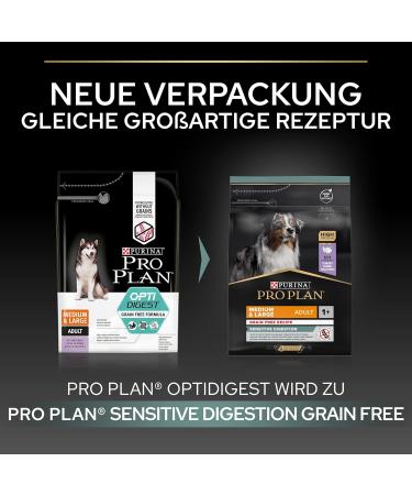 PURINA PRO PLAN | Medium & Large Adult 1+ | Sensitive Digestion | Grain Free | Rich in Turkey | Grain Free Dry Food | Ch - Buy Online on GoSupps.com