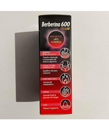 Dietline Dietalinea BERBERINA 600 FAT SLIM 60 tablets Food supplement for the regulation of the intestinal tract and the function of the digestive tract - Buy Online on GoSupps.com