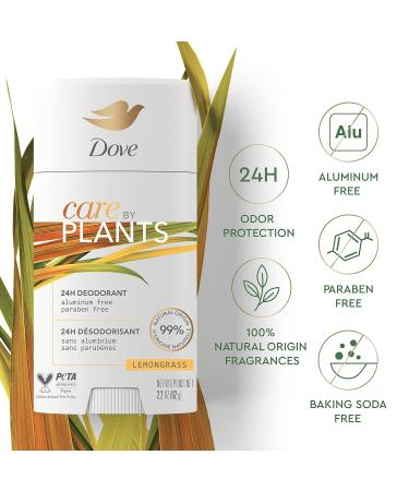 Dove Care by Plants Lemongrass Deodorant Stick 2.6 oz - 3 Pack | Aluminum-Free & Long-Lasting Protection - Buy Online on GoSupps.com