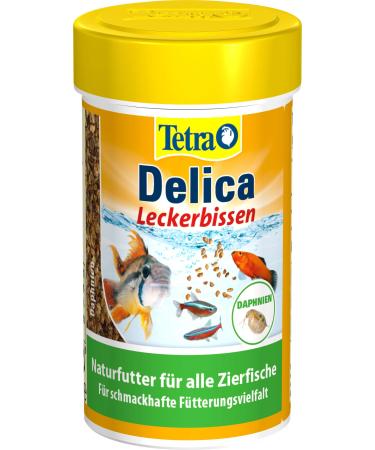 Tetra Delica Daphnia natural food - 100% sun -dried water fleas natural snacks for decorative fish 100 ml can dose (100 ml) - Buy Online on GoSupps.com