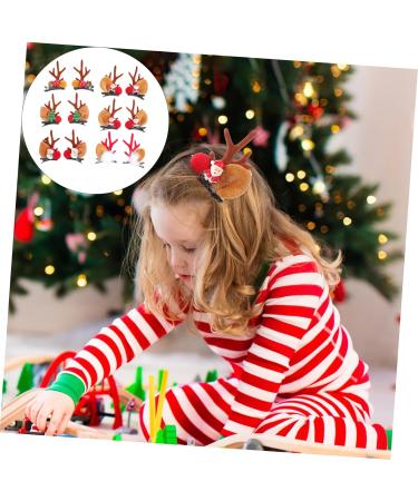 Beatifufu 6 Pairs Christmas Hair Clips Antlers Hair Pin Reindeer Ear Hair Clips Christmas Party Costume Hair Clips Christmas Hair Barrettes Holiday Hair Clips Iron Mushroom Child Pine Cones - Buy Online on GoSupps.com