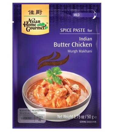 Asian Home Gourmet Spice Paste for Indian Butter Chicken - Murgh Makhani. 1.75oz (Pack of 3) 1.75 Ounce (Pack of 3)