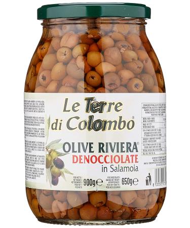 Le Terre di Colombo Pitted Riviera olives in brine 900g Riviera 900g