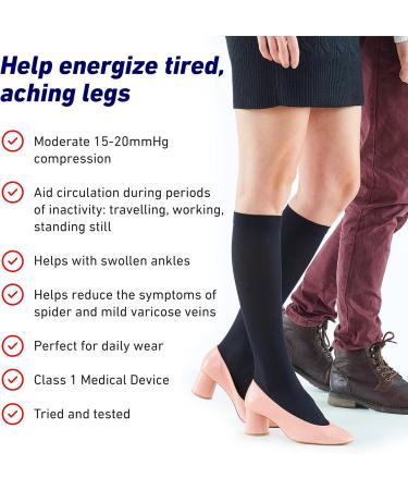 Neo G Travel Compression Socks for Women - Energizing and Supportive Graduated Compression - Beige, XL - Buy Online on GoSupps.com