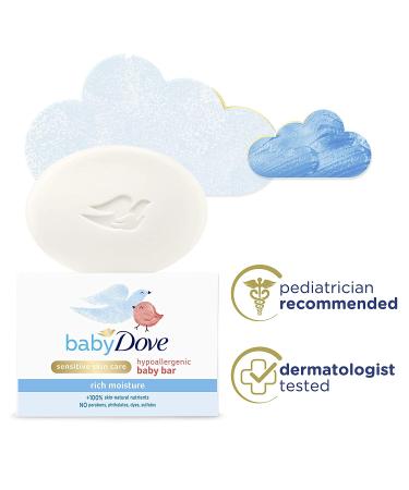Baby Dove Bar Soap Rich Moisture 3.17 oz 8 Pack - Gentle & Nourishing Baby Soap Bars, Washes Away Bacteria - Buy Online on GoSupps.com