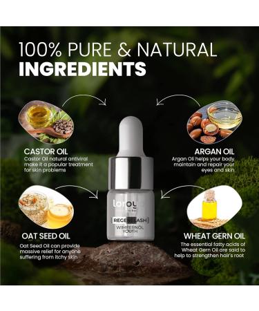 loroya - The original eyelash oil 6 ml - natural oil with vitamin A E F - more length and density - accelerates growth - strong eyelashes with shine - Buy Online on GoSupps.com