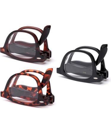 Buy Newbee Fashion 3 Pack Folding Plastic Reading Glasses - Unisex 1.75 with Stylish Zipper Case - Lightweight & Portable Reading Glasses for Men & Women - Buy Online on GoSupps.com
