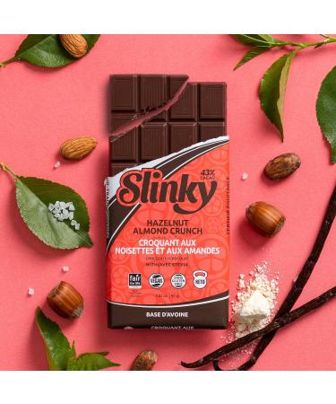 Zazubean SLINKY Chocolate bars - No Added Sugar NON-GMO Fair trade Gluten free Soy Free (Almond Crunch 1 Count (Pack of 6)) Almond Crunch 1 Count (Pack of 6) - Buy Online on GoSupps.com