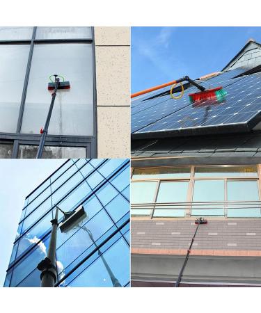 Window Cleaning Pole Photovoltaic Panel Cleaning Tool 3-10M Conservatory Roof Window Glass Wall Photovoltaic Panel Cleaning Extendable Cleaner/3M/9.8Ft 55cm Brush Head 11M/36FT - Buy Online on GoSupps.com