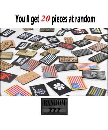 Harsgs 20-Piece Random Tactical Morale Patch Bundle - Full Embroidery Loop and Hook Patches Set for Caps, Bags, Backpacks, Vest - Ideal for Military Uniforms & Tactical Gear - 20PCS Random Pack - Buy Online on GoSupps.com
