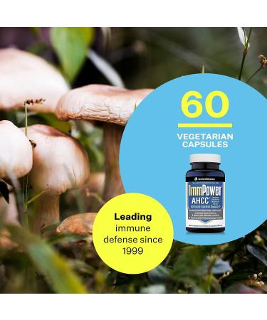 ImmPower AHCC Mushroom Extract Immune Support Supplement - 60 Vegetarian Capsules, 500mg - Supports Cytokine Function - Boosts Immune System for Adults - Buy Online on GoSupps.com