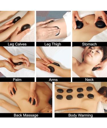 Master Massage Medium Ovular Basalt Hot Stone Massage Stones | 6.4cm x 4.6cm x 1.8cm | Premium Quality - International Shipping - Buy Online on GoSupps.com