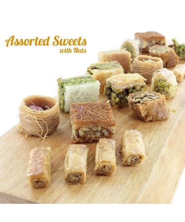 Anabtawi Middle Eastern Sweets - Assorted Baklava  Pistachio and Almond Pastry in Elegant Gift Box - Traditional Arabic Baklava - No Preservatives  No Additives - Gourmet Dessert Gifts - 800g - Buy Online on GoSupps.com