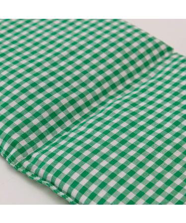 Buy Organic Spelt Pillow 20x50cm - Large 3-Chamber Heat Pad - Green-White Checked | International Shipping - Buy Online on GoSupps.com