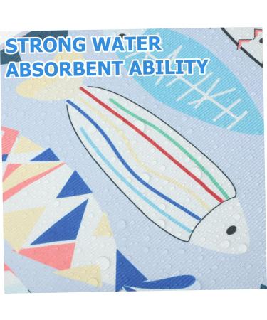 Alipis 2pcs Water-Absorbing Bath Bathmat Fish Bathroom Kitchen Carpet Non-Slip Floor Mat Printing for Xcm As Shownx2pcs mediumx2pcs - Buy Online on GoSupps.com